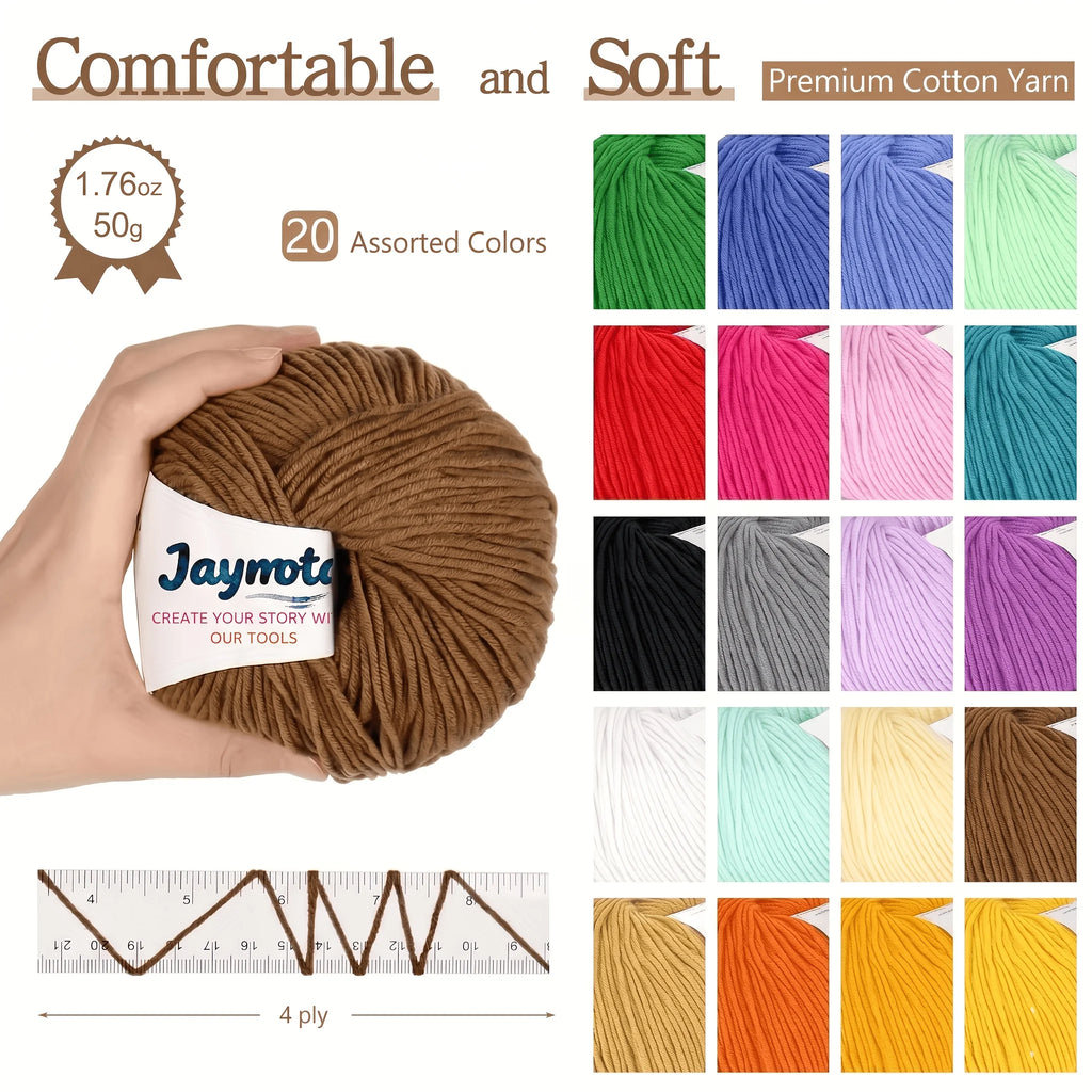 Palette de couleurs de fils de laine acrylique doux pour projets créatifs et peluches faites main