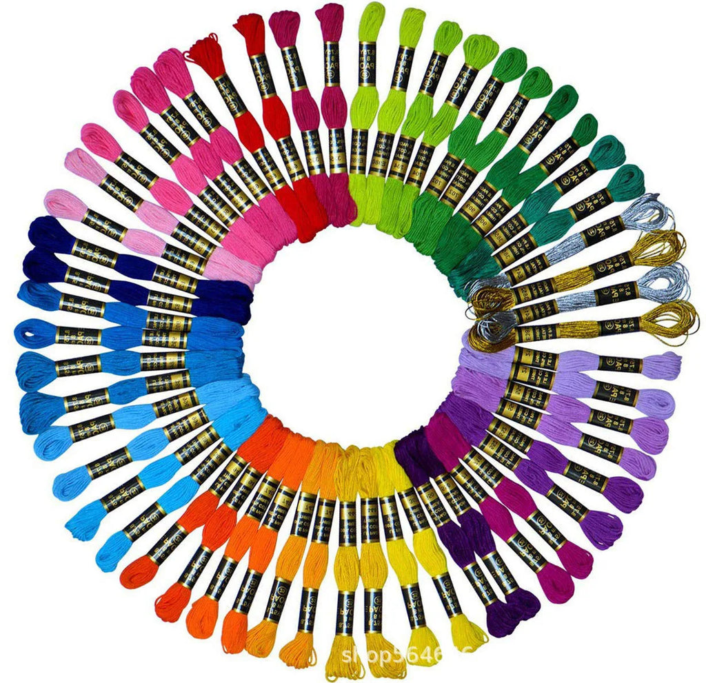 Grand lot de fils de broderie de toutes les couleurs pour bracelets brésiliens et canevas