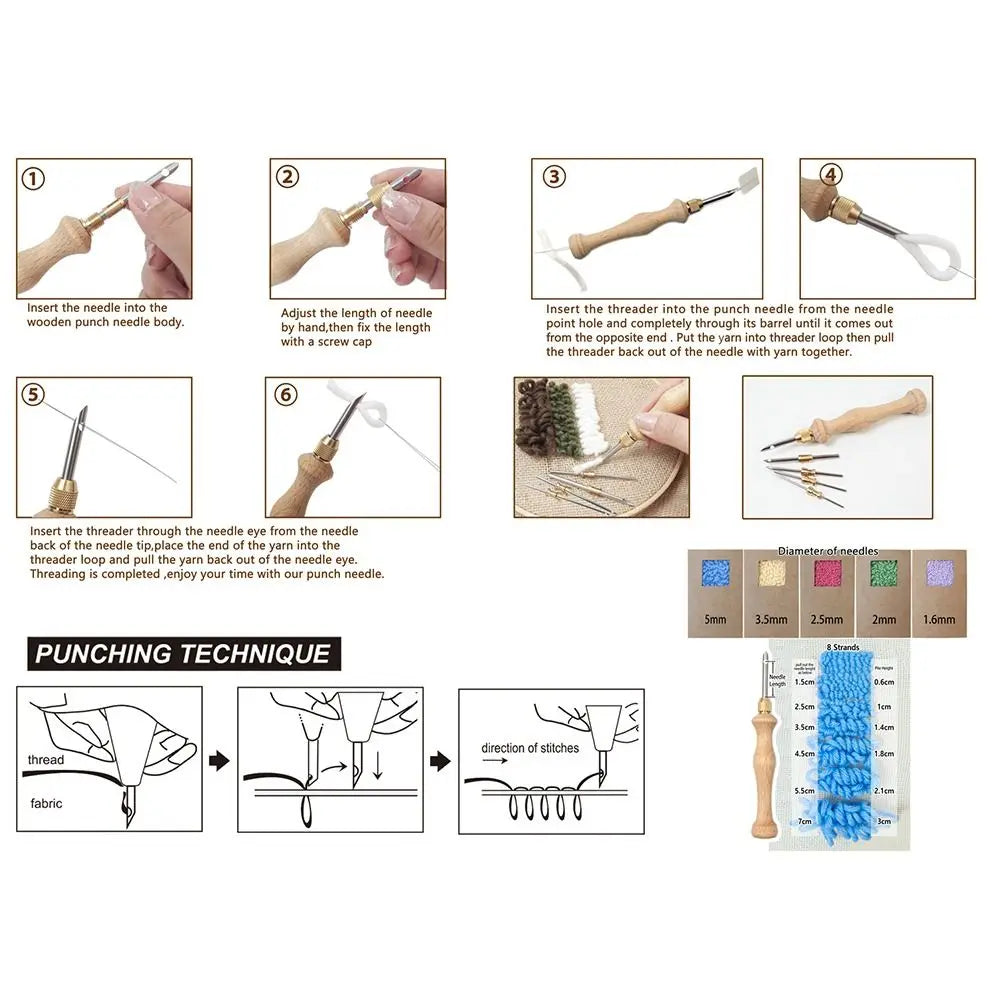 Stylo Punch Needle Réglable + Accessoires — photo 13