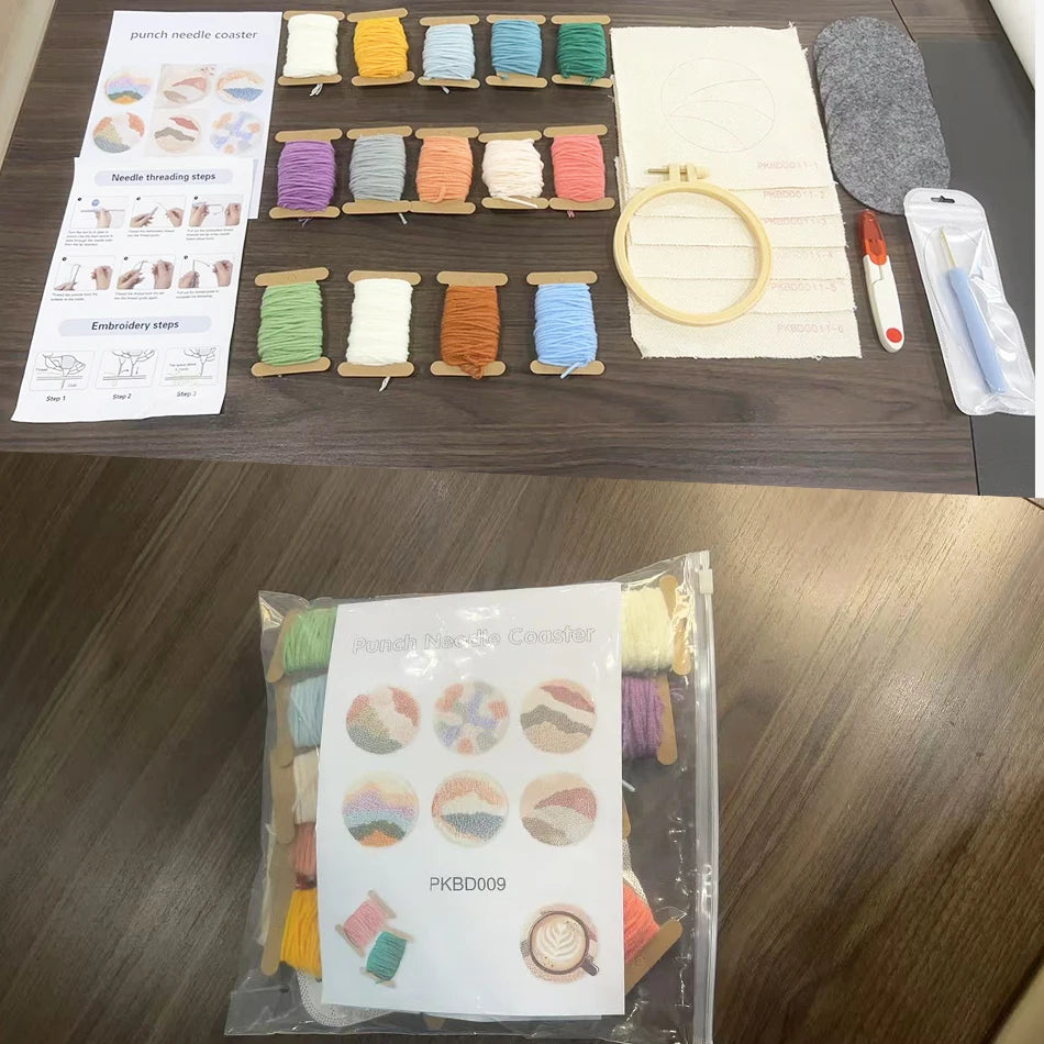 Kit 6 Sous-verres Punch Needle Tuftés — photo 14
