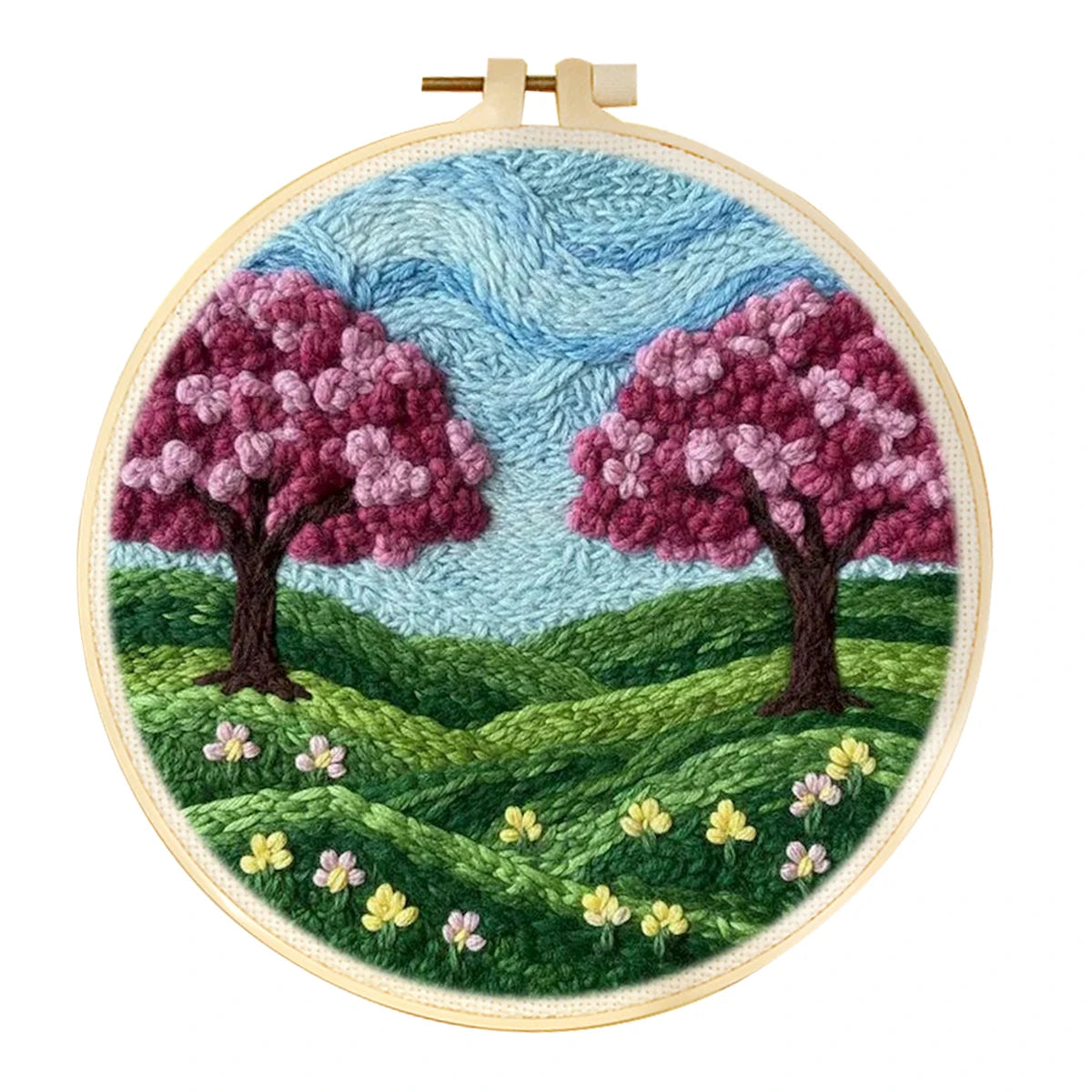 Kit Punch Needle Paysage Fleurs 20 cm — photo 13