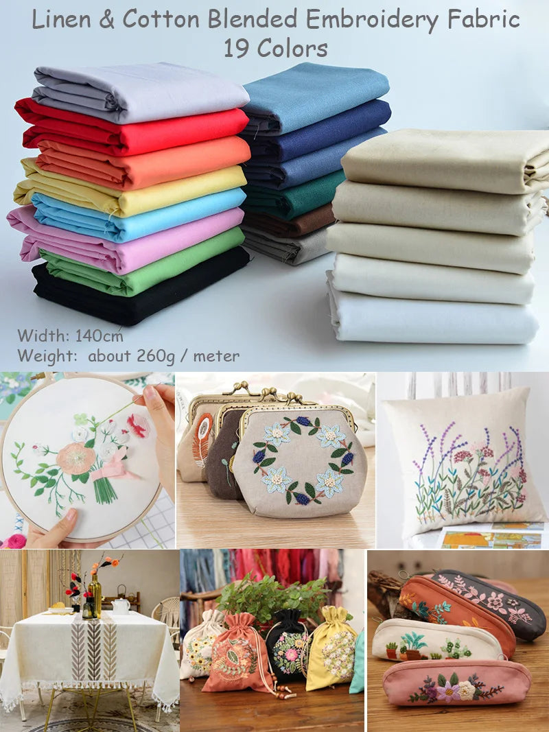 Toile Lin & Coton pour Broderie — photo 3