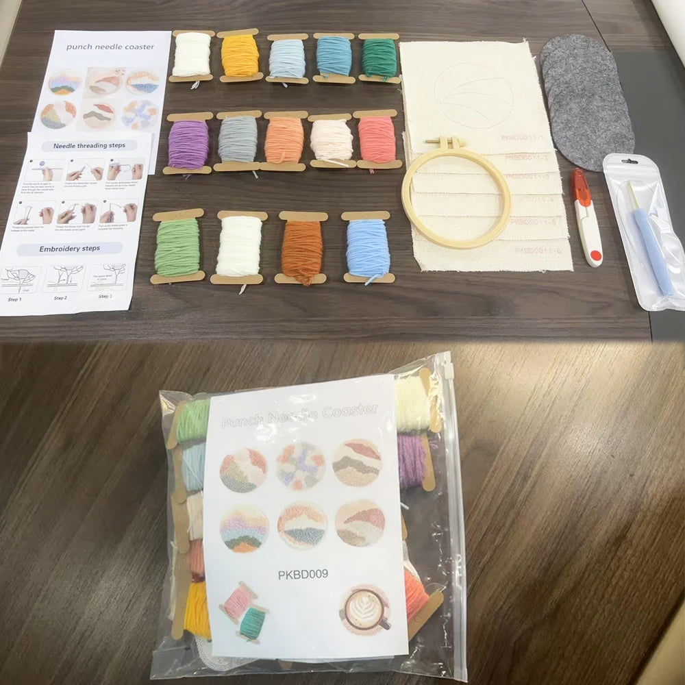 Kit 6 Sous-verres Punch Needle Facile — photo 6