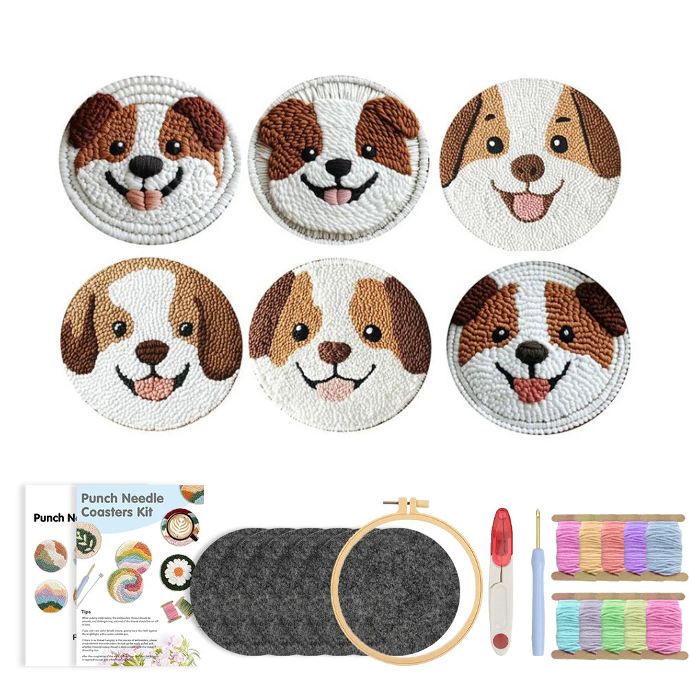 Kit Sous-verres Punch Needle — Oursons — photo 9