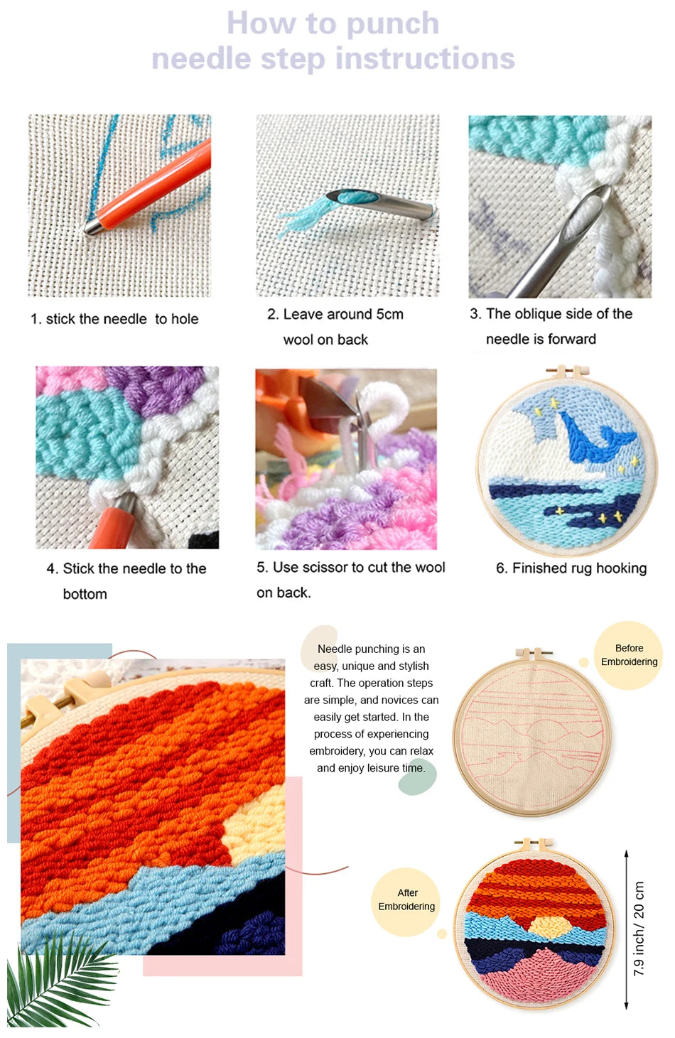 Kit Punch Needle Paysage Adultes — photo 9
