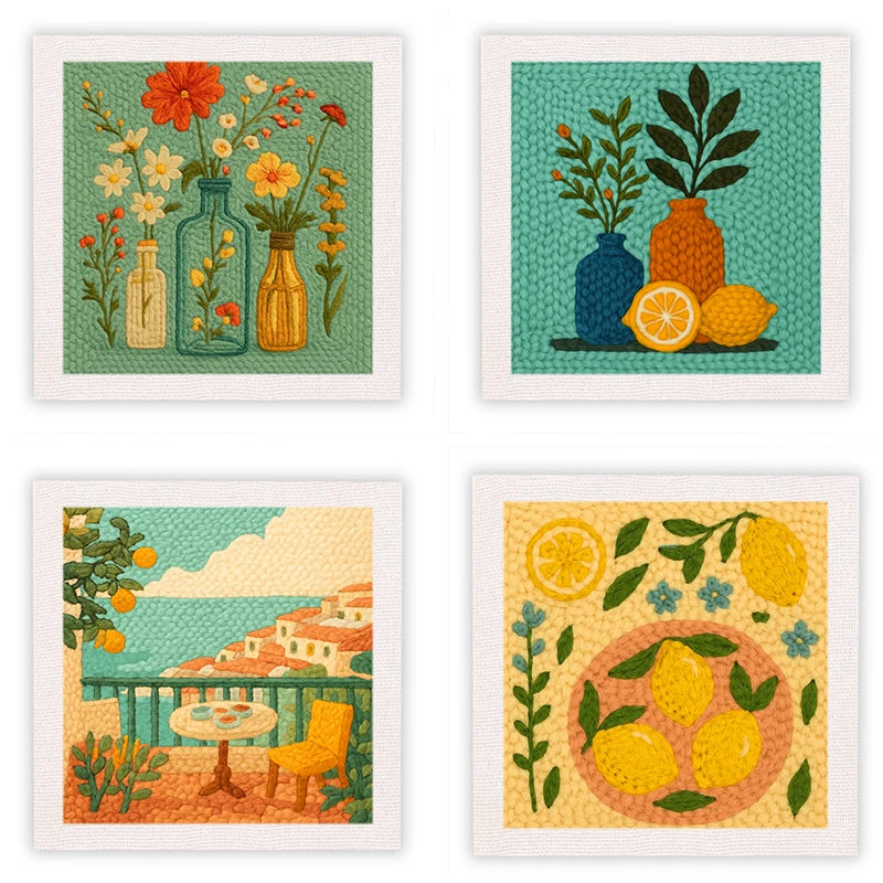 Kit Punch Needle Paysage 25x25 cm