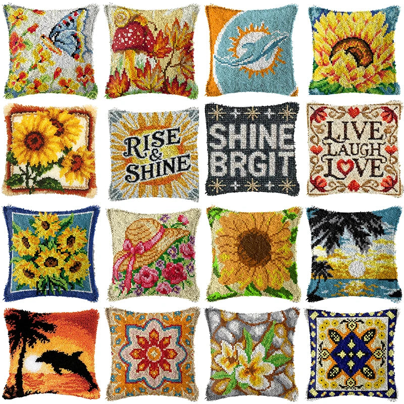 Kit Coussin Point Noué Rayures Soleil — photo 6