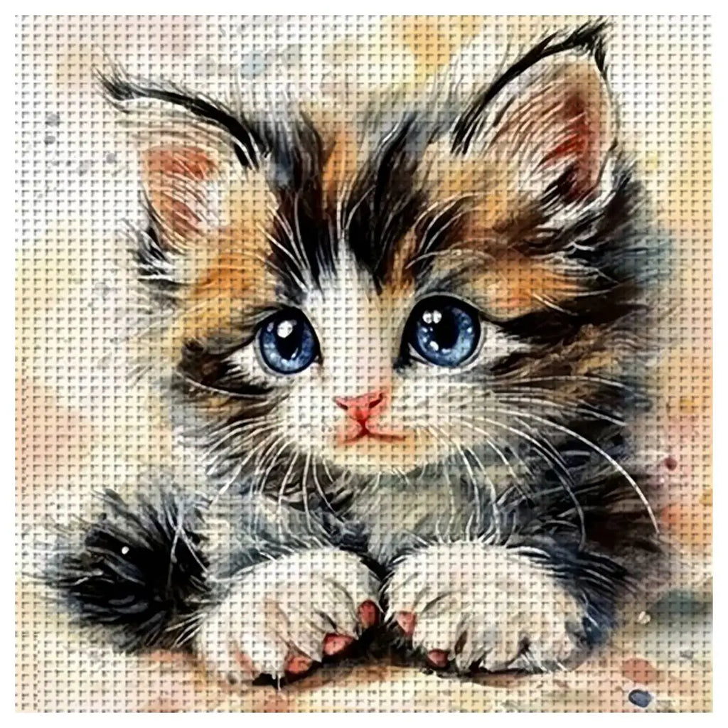 Kit Point de Croix Chat 40x40 cm II
