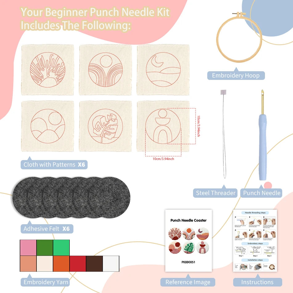Kit 6 Sous-verres Cœurs Roses — photo 2