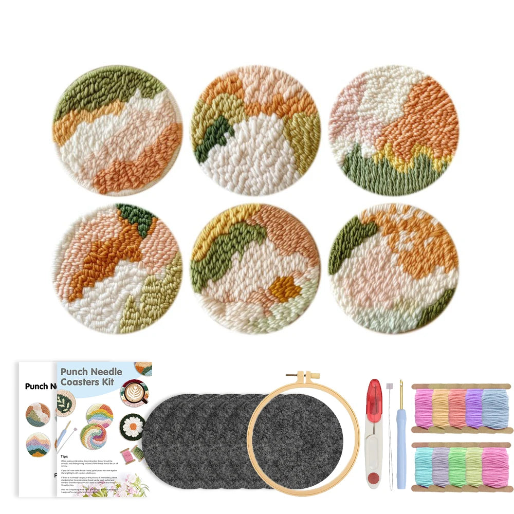 Kit 6 Sous-verres Punch Needle Paysages — photo 20
