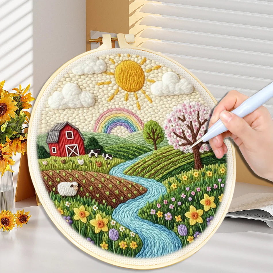 Kit Punch Needle Paysage de Printemps
