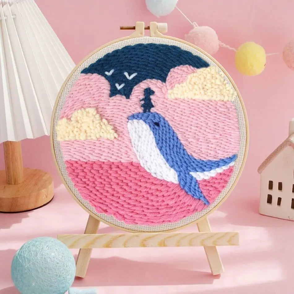 Kit Punch Needle Baleine — Déco Marine — photo 13