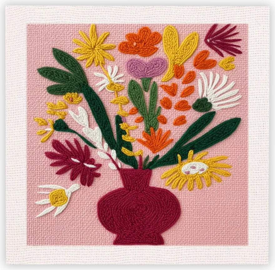 Kit Punch Needle Fleurs avec Cadre — photo 22