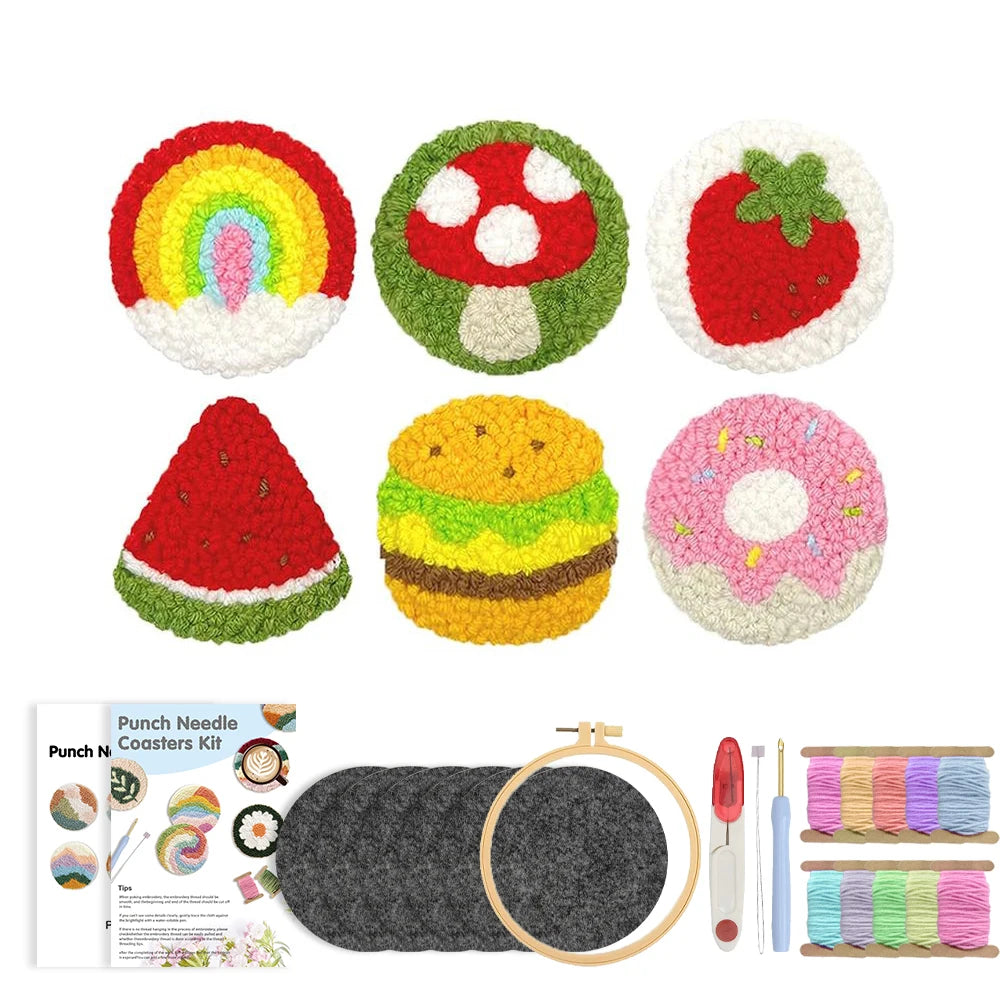 Kit 6 Sous-verres Punch Needle Fruits — photo 11