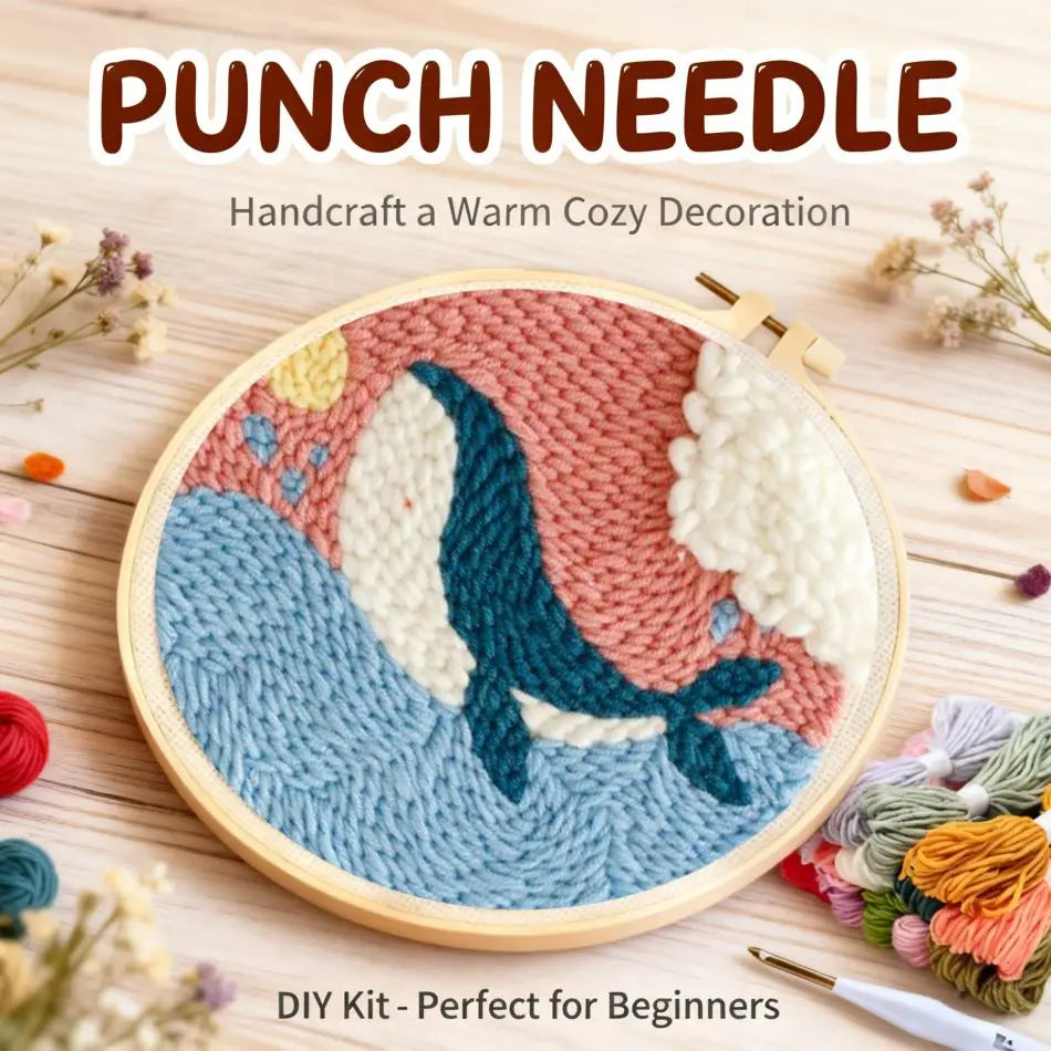 Kit Punch Needle Baleine — Déco Marine — photo 6