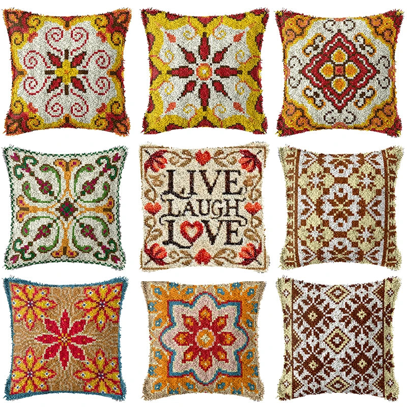 Kit Coussin Point Noué Rayures Soleil