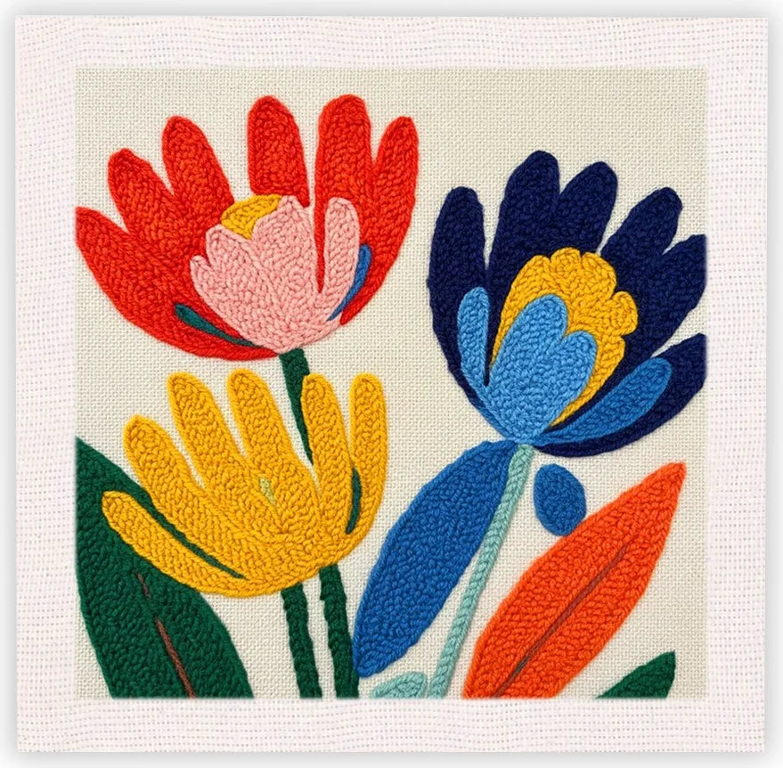 Kit Punch Needle Fleurs avec Cadre — photo 15