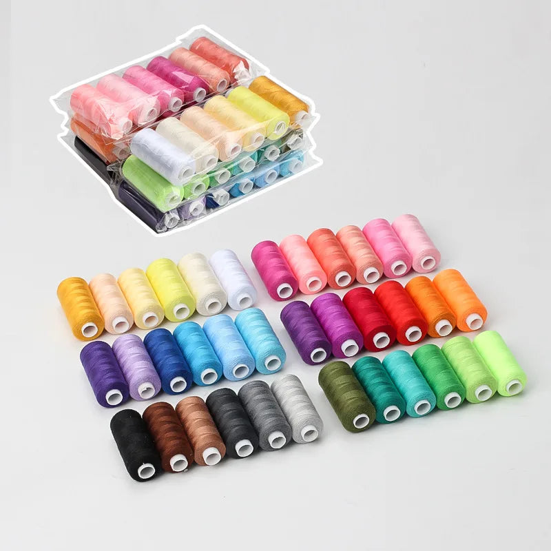 Grand assortiment de bobines de fil à coudre multicolores pour machine et couture à la main