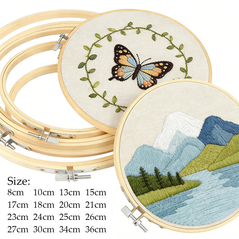 Set Tambours à Broder Bois 8-36 cm