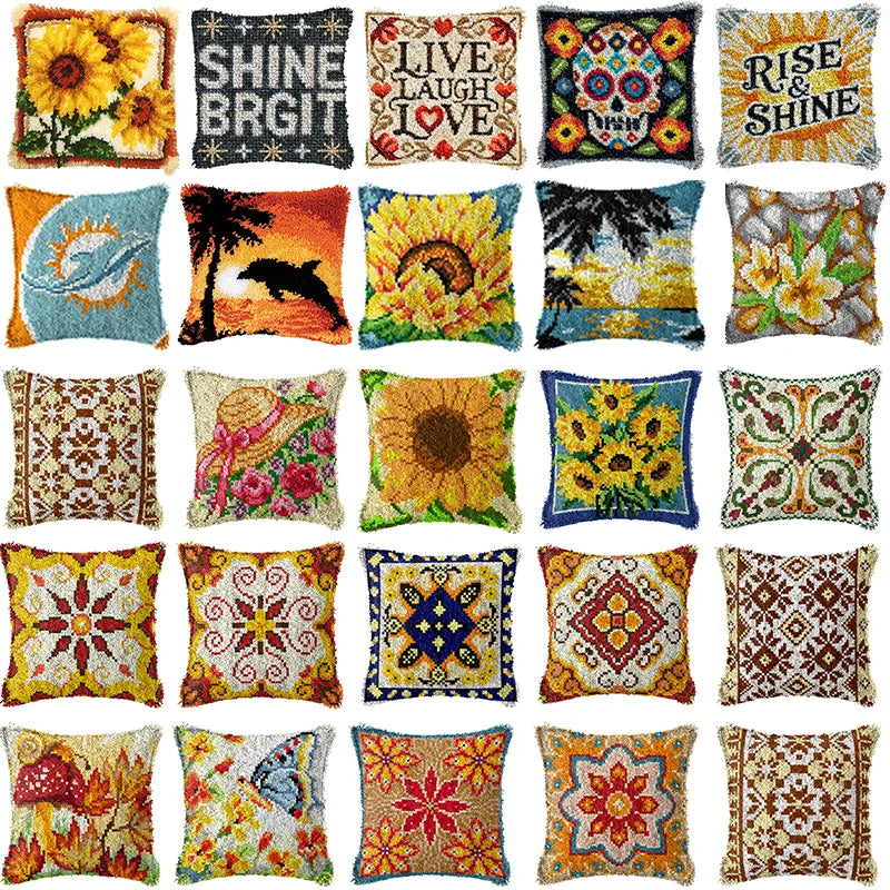 Kit Coussin Point Noué Rayures Soleil — photo 7