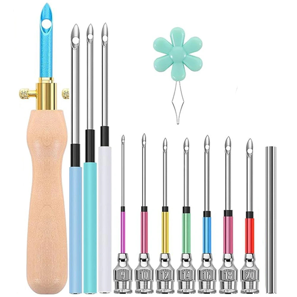 Set 13 Aiguilles Punch Needle Manche Bois — photo 9