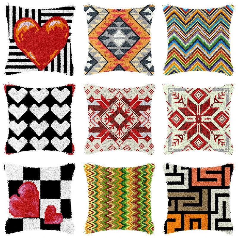 Kit Coussin Point Noué Géométrique