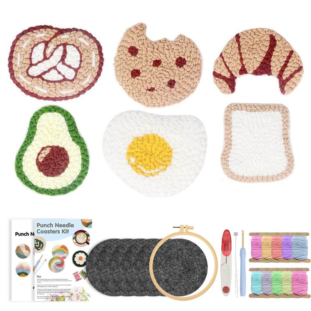 Kit 6 Sous-verres Punch Needle Fruits — photo 13