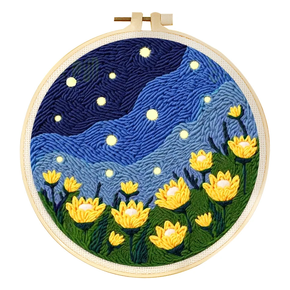Kit Punch Needle Paysage Fleurs 20 cm — photo 15