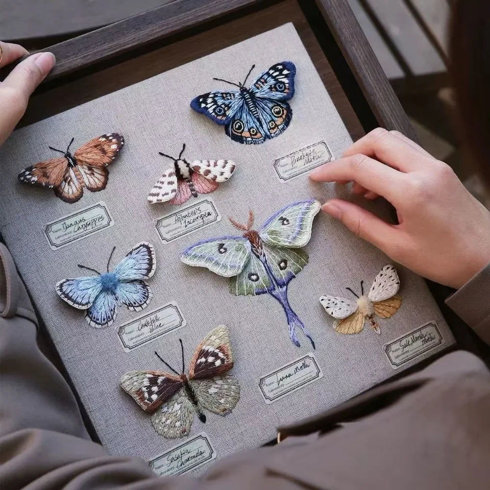Kit Broderie 3D Papillons — 7 Pièces