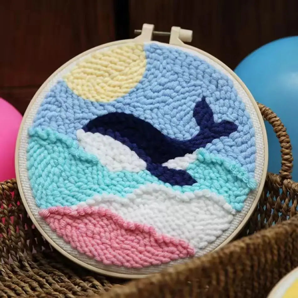 Kit Punch Needle Baleine — Déco Marine — photo 9