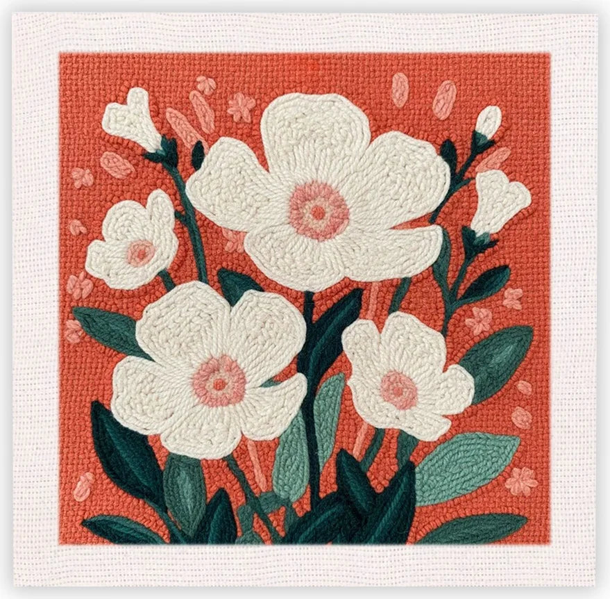 Kit Punch Needle Fleurs avec Cadre — photo 18