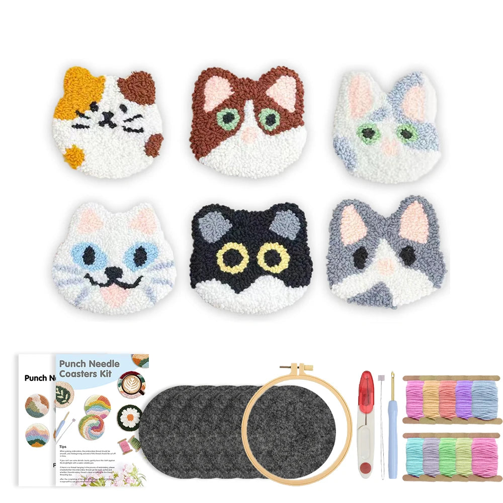 Kit 6 Sous-verres Punch Needle Chiens — photo 15