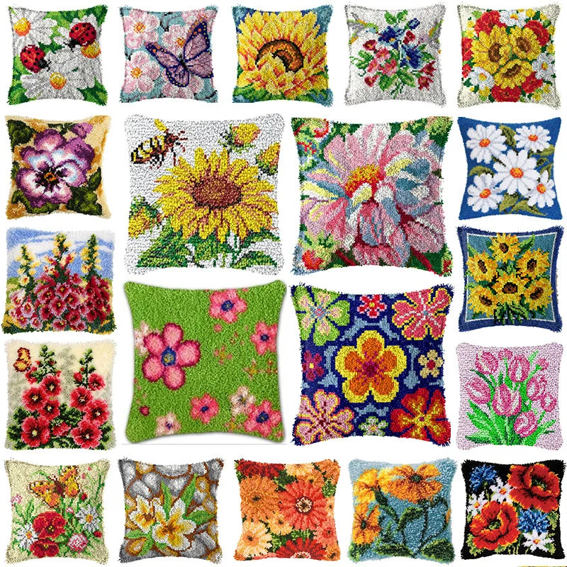Kit Tapis Point Noué Fleurs & Papillons