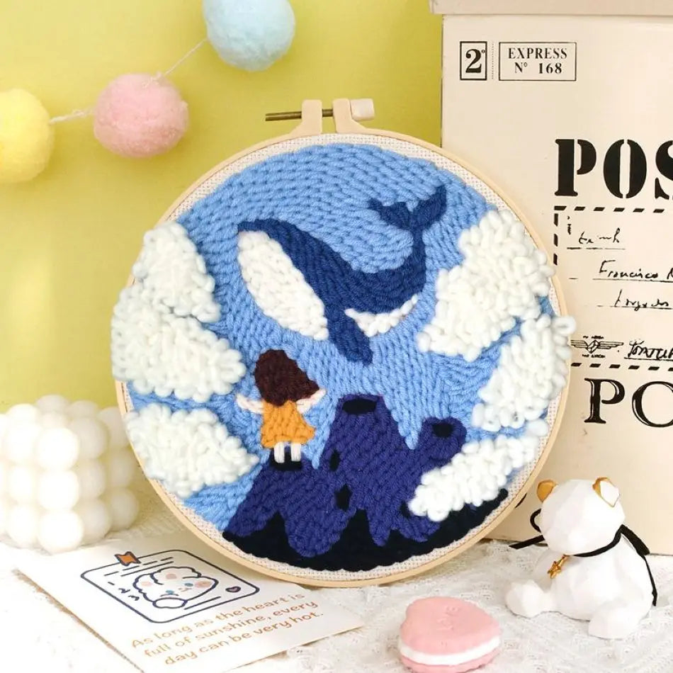 Kit Punch Needle Baleine — Déco Marine — photo 12