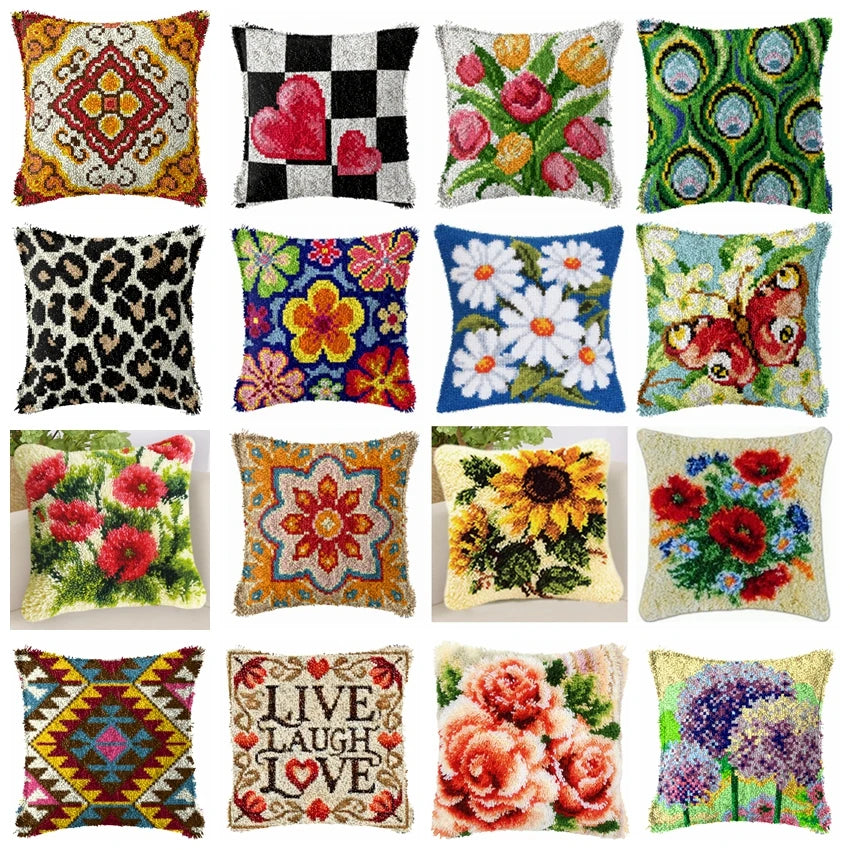 Kit Coussin Point Noué Mandala Fleuri
