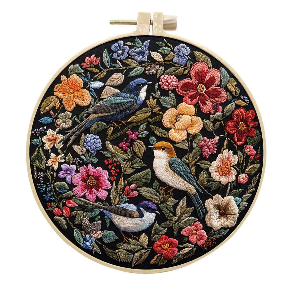Kit Broderie Fleurs & Oiseau Débutant — photo 4