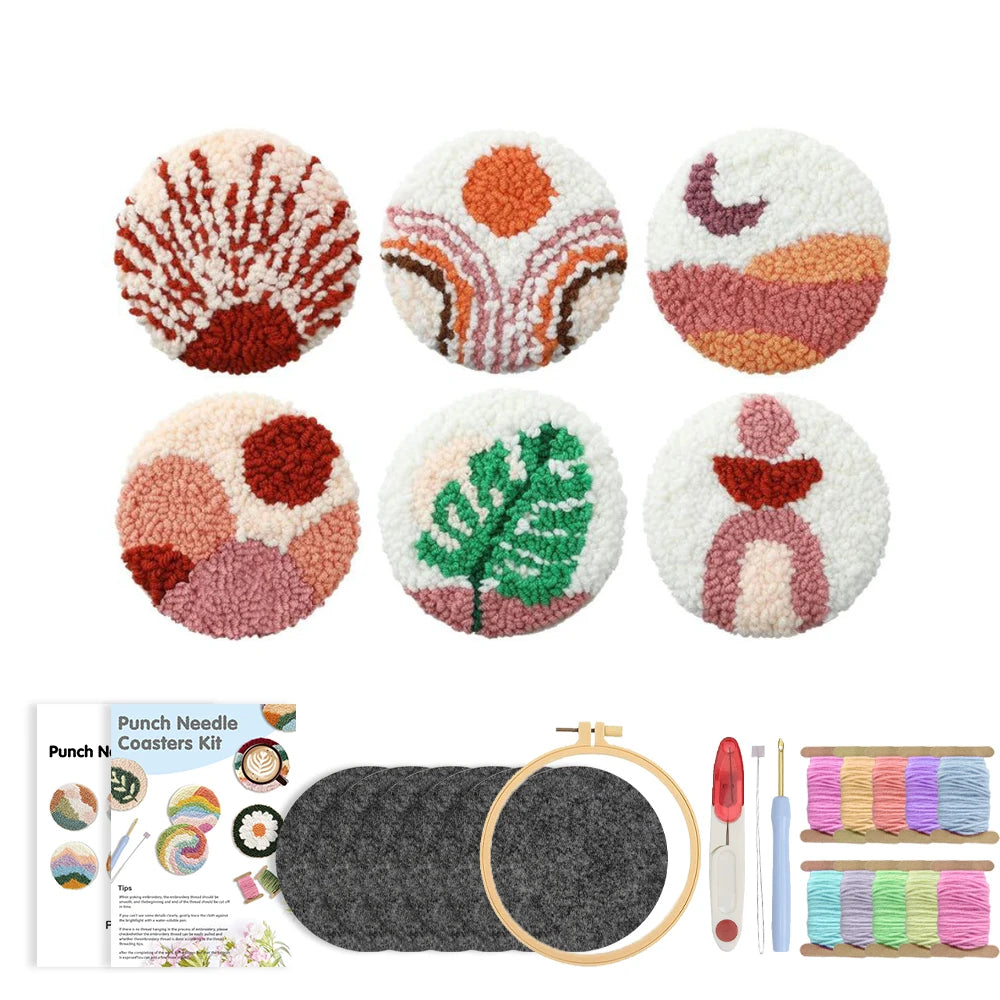 Kit 6 Sous-verres Punch Needle Paysages — photo 21