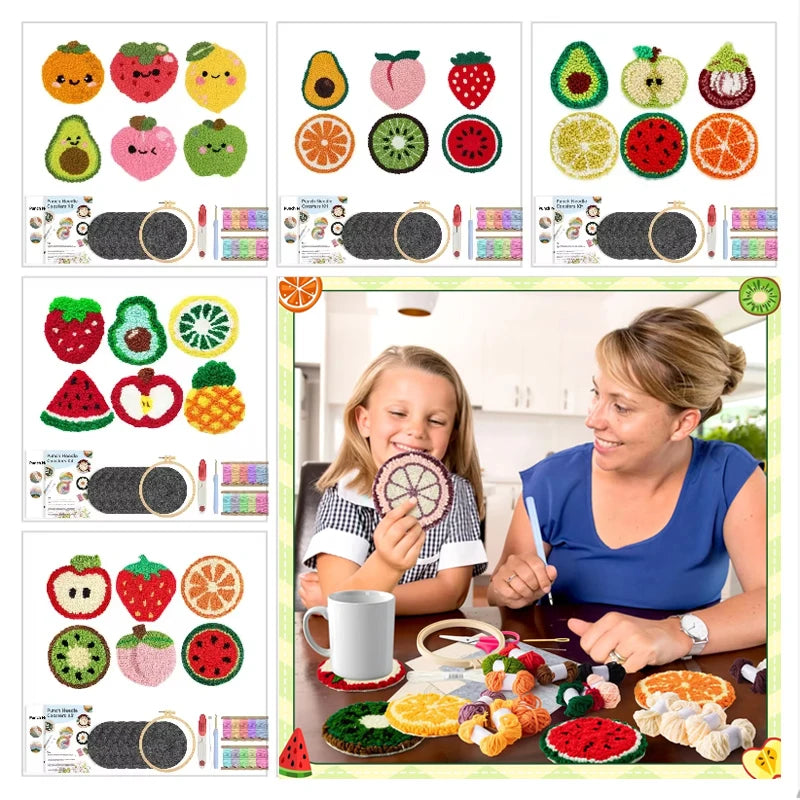 Kit 6 Sous-verres Fruits du Verger