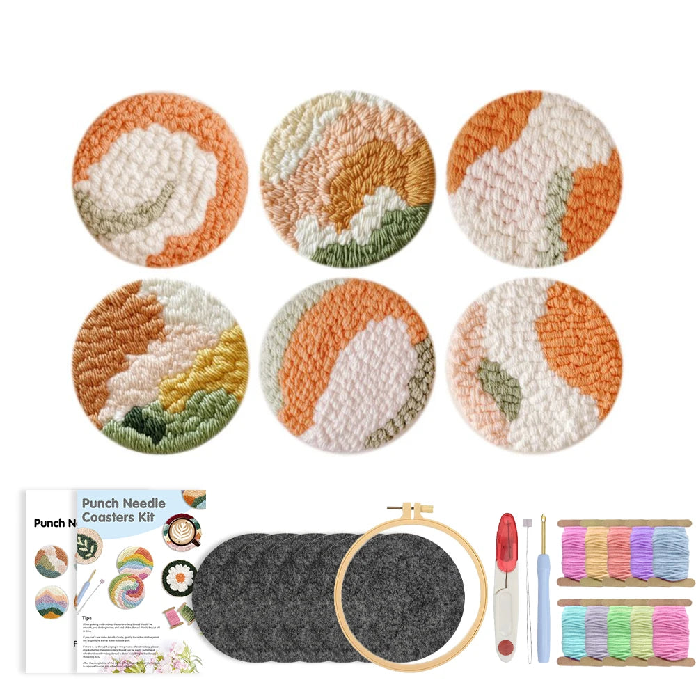 Kit 6 Sous-verres Punch Needle Paysages — photo 18