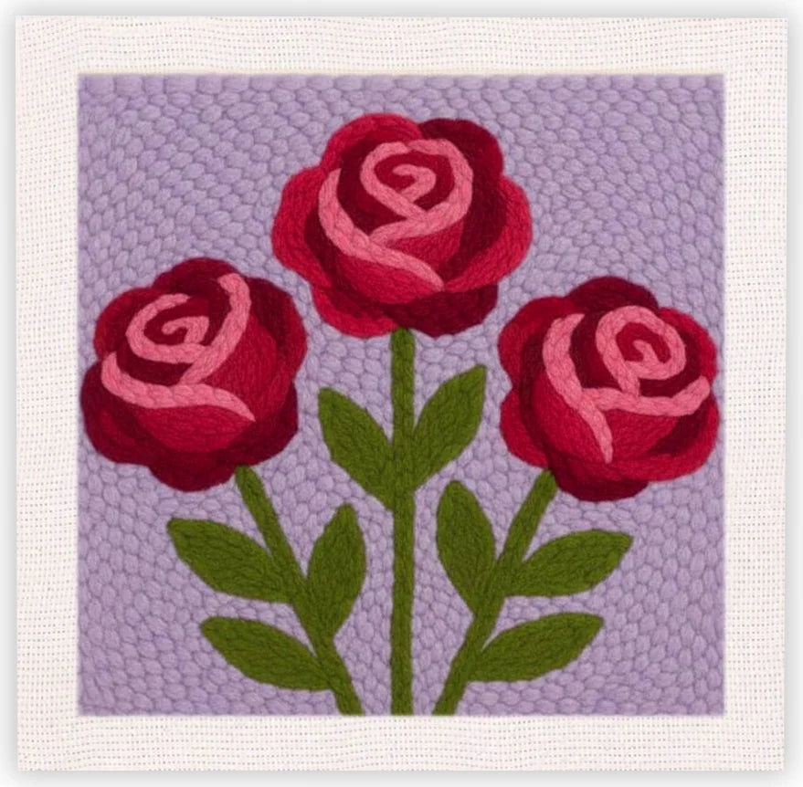 Kit Punch Needle Fleurs avec Cadre — photo 19