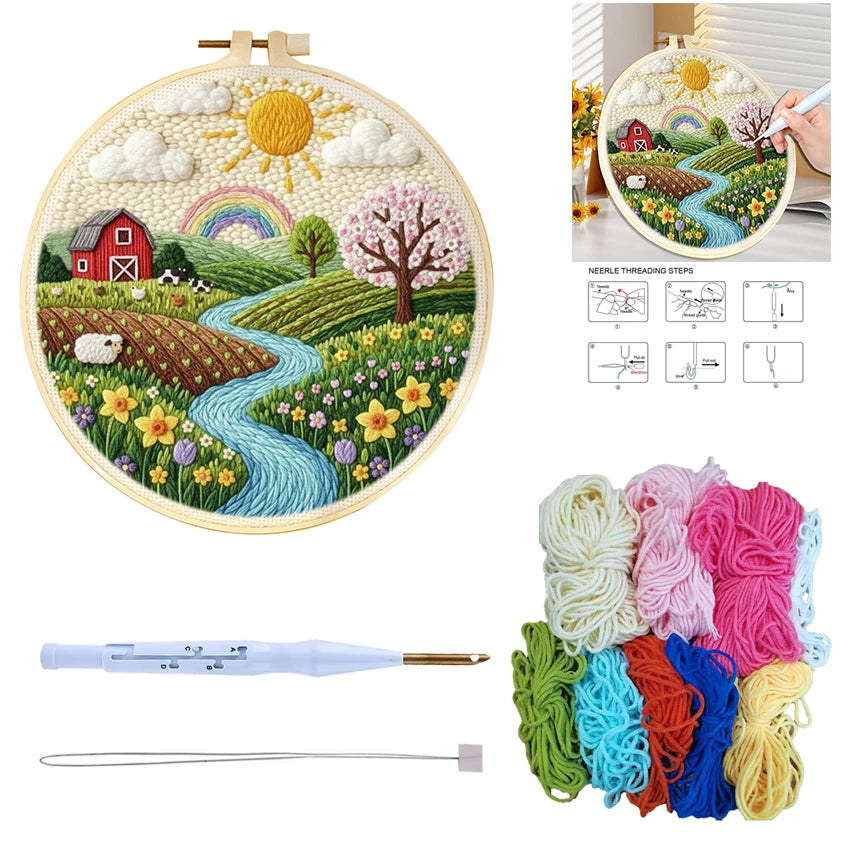 Kit Punch Needle Paysage de Printemps — photo 2