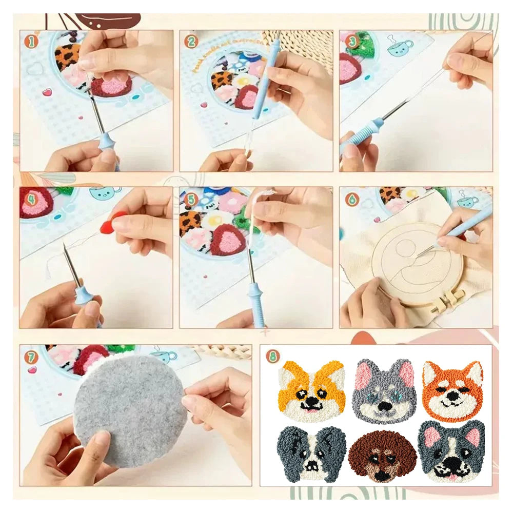 Kit 6 Sous-verres Punch Needle Tuftés — photo 9