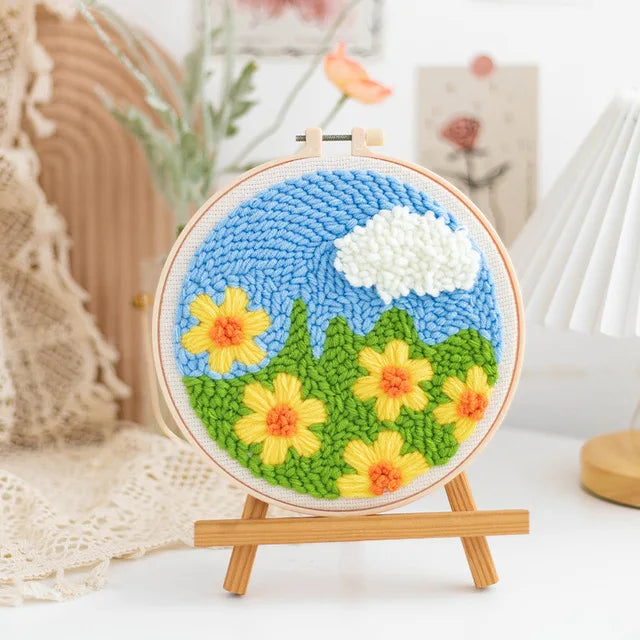 Kit Punch Needle Paysage Fleurs 20 cm — photo 14