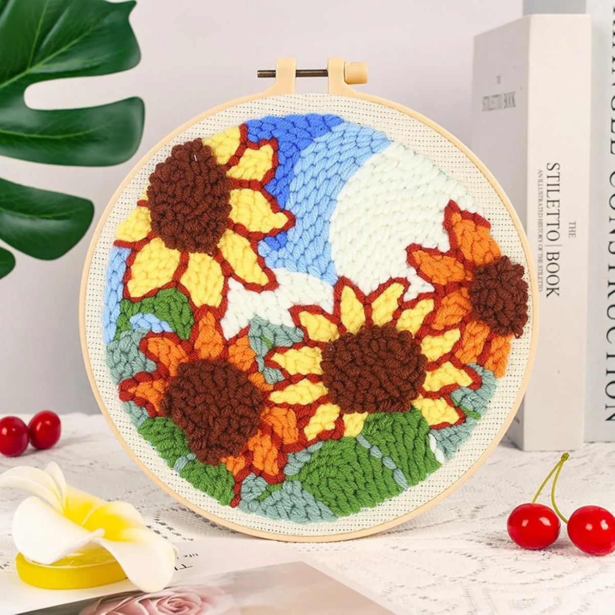 Kit Punch Needle Paysage Fleurs 20 cm — photo 18