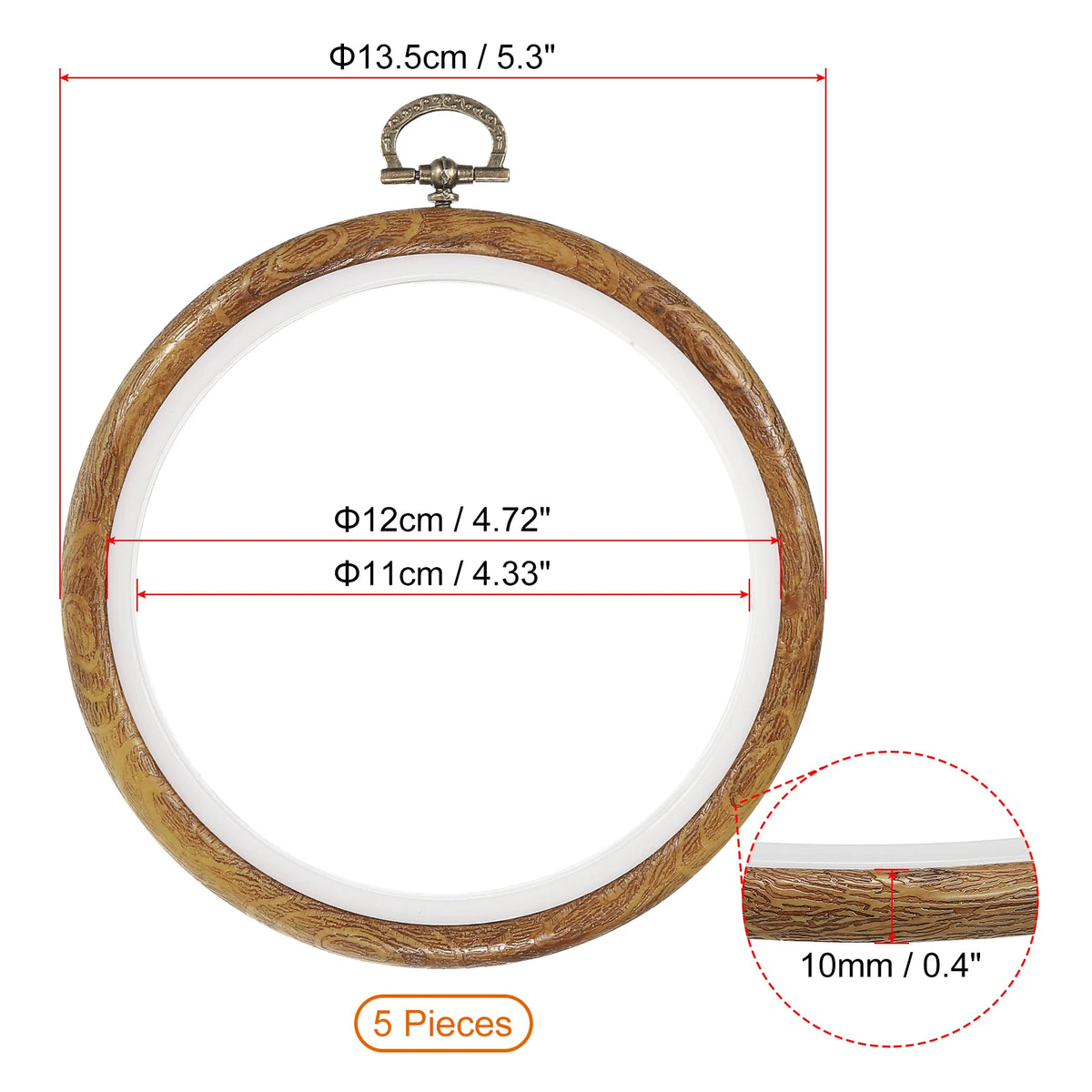 Lot de 4 Tambours de Broderie (4 tailles) — photo 10