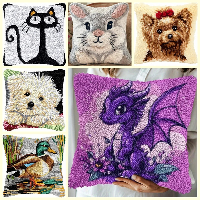 Kit Tapis Point Noué Animaux Rigolos