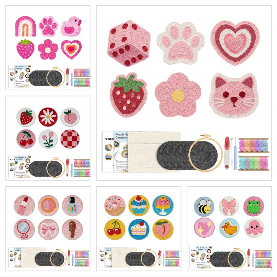 Kit 6 Sous-verres Rose Poudré
