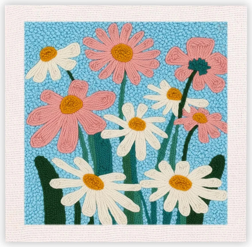 Kit Punch Needle Fleurs avec Cadre — photo 21