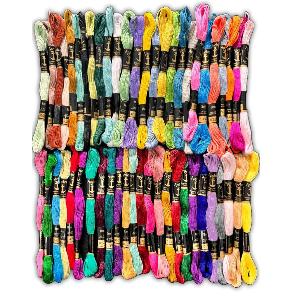 Pack complet de fils de coton pour broderie moderne et bracelets brésiliens avec nuancier varié