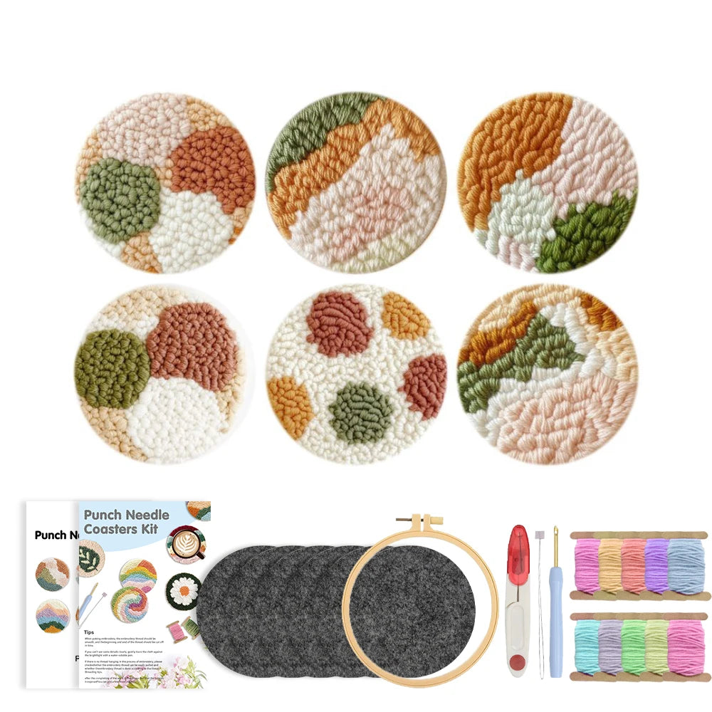 Kit 6 Sous-verres Punch Needle Paysages — photo 16
